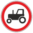 Дорожный знак 3.6 «Движение тракторов запрещено» (металл 0,8 мм, I типоразмер: диаметр 600 мм, С/О пленка: тип Б высокоинтенсив.)